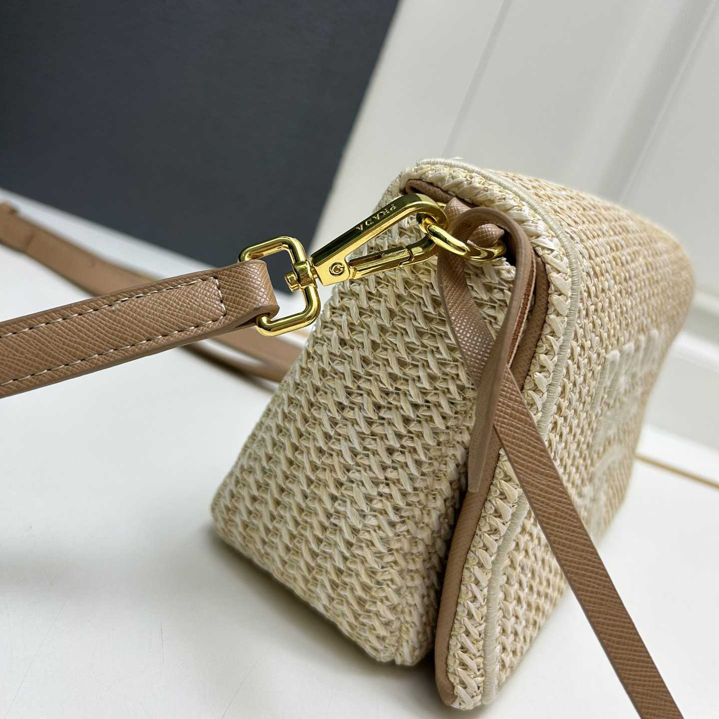 Prada Crochet Card Holder With Shoulder Strap (20x12x8cm) - FashionPlug