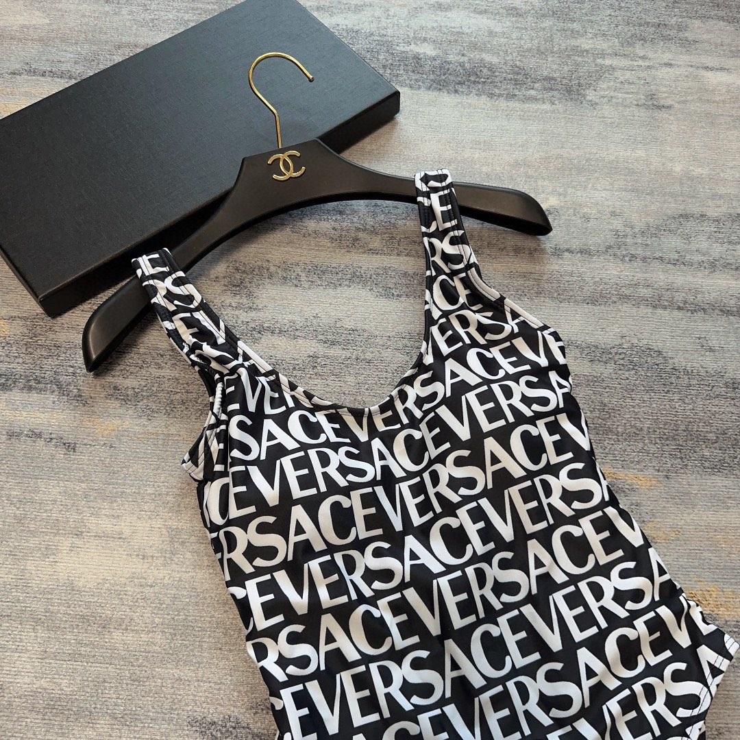 Versace Allover One-Piece Swimsuit - FashionPlug