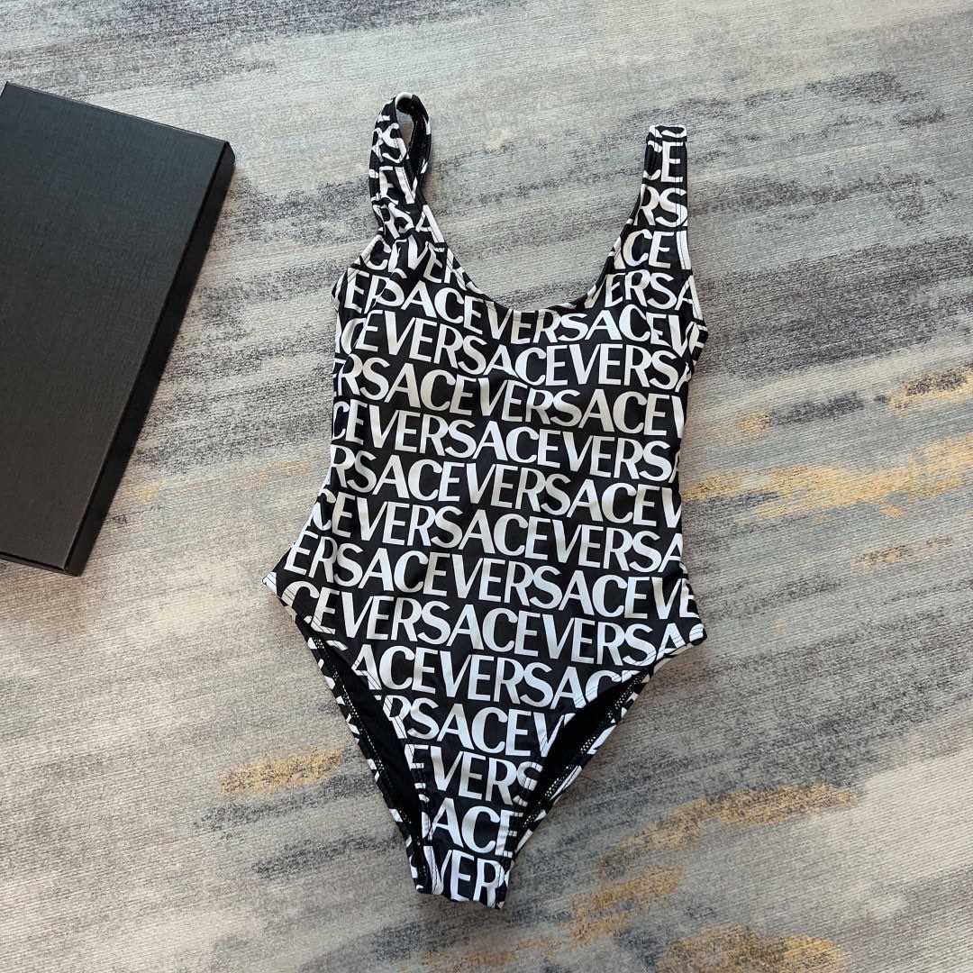 Versace Allover One-Piece Swimsuit - FashionPlug