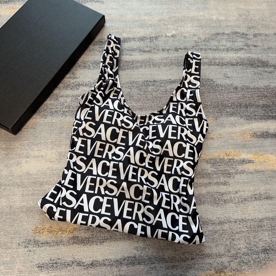 Versace Allover One-Piece Swimsuit - FashionPlug
