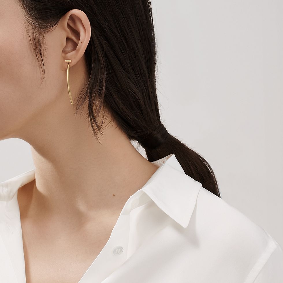 Tiffany & Co. Elongated Wire Bar Earrings - FashionPlug