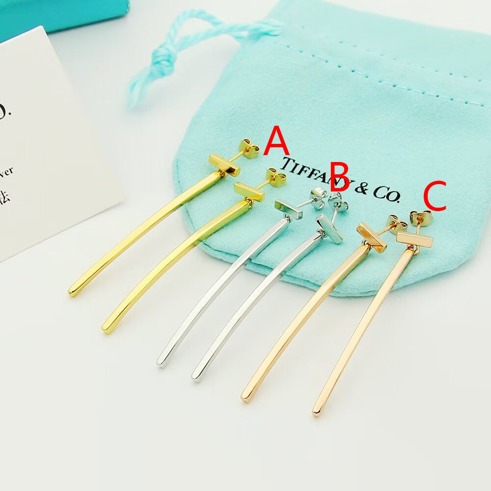 Tiffany & Co. Elongated Wire Bar Earrings - FashionPlug