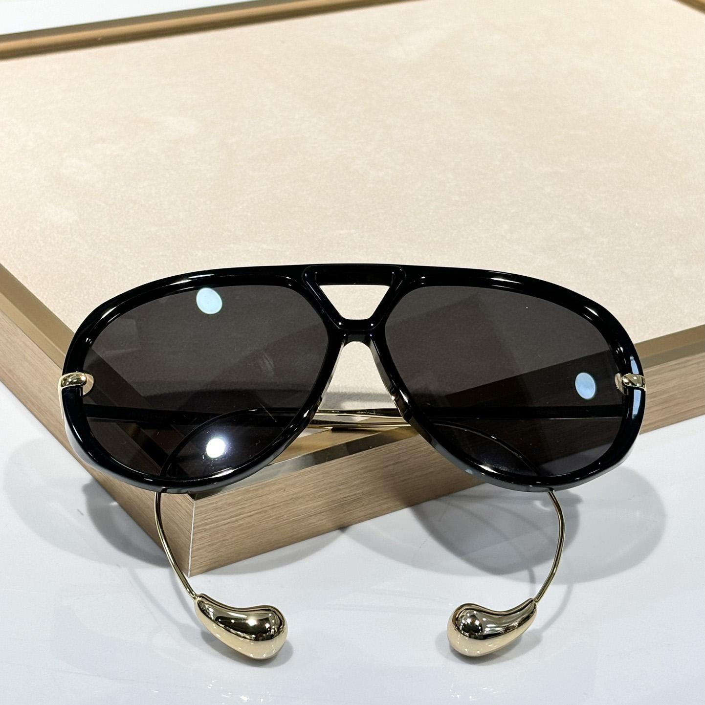 Bottega Veneta Drop Aviator Sunglasses    - FashionPlug