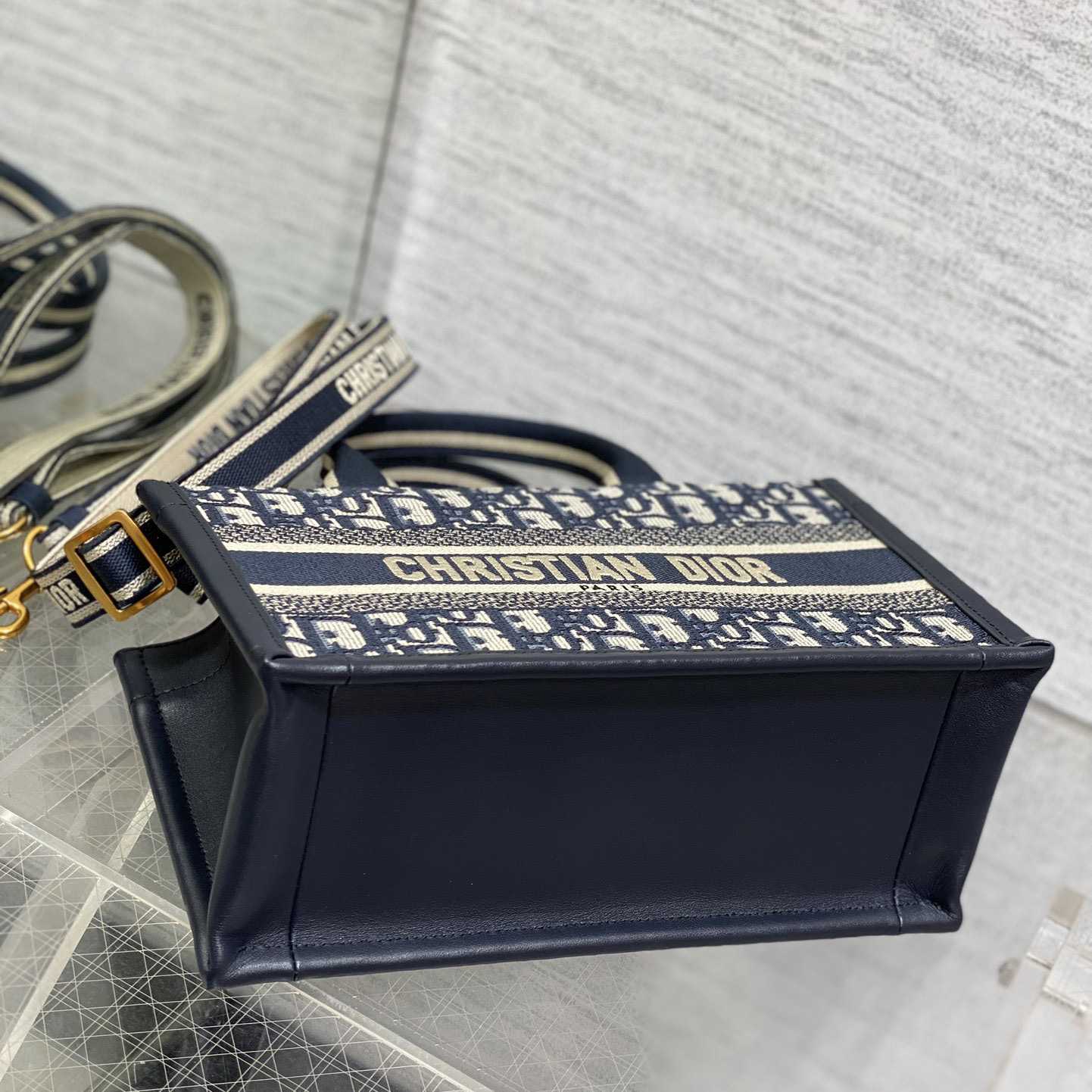Dior East-West Dior Book Tote With Strap   - FashionPlug