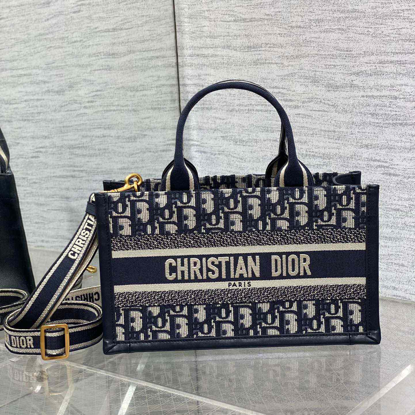 Dior East-West Dior Book Tote With Strap   - FashionPlug
