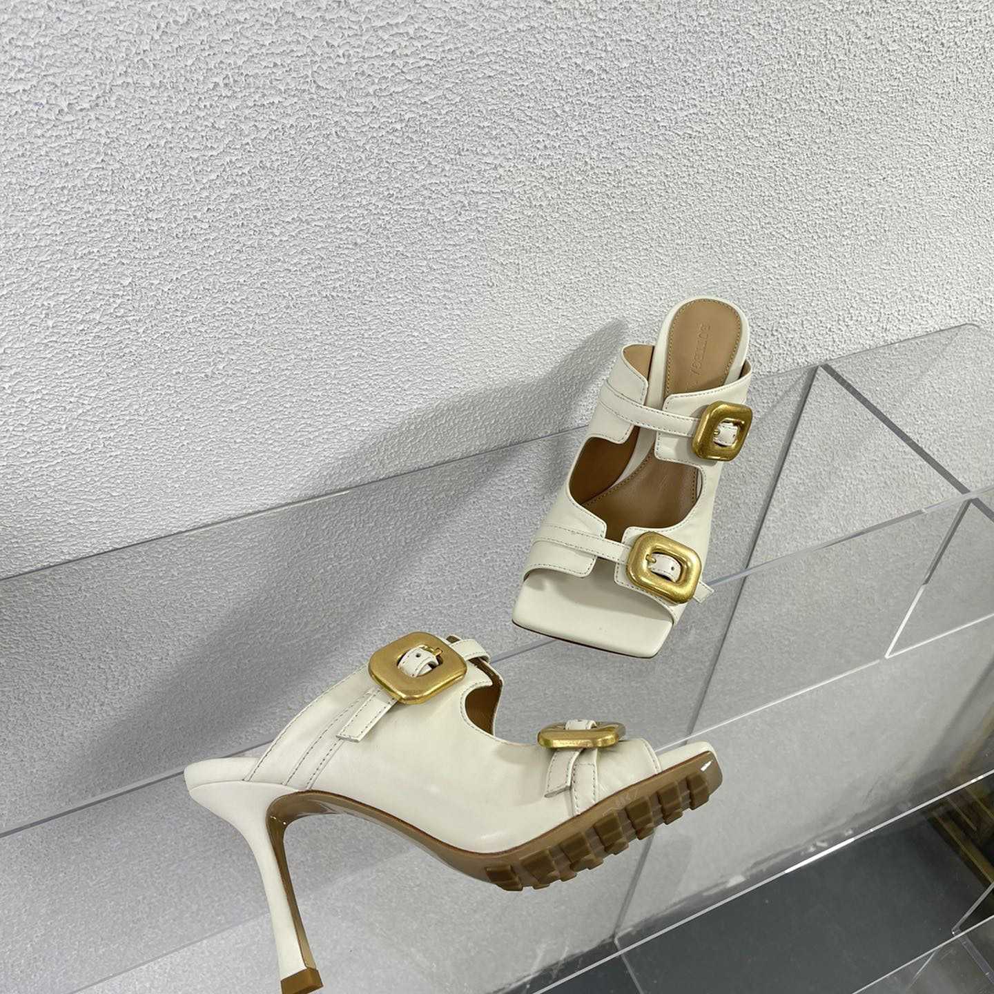 Bottega Veneta Stretch Buckle Mule Sandal - FashionPlug