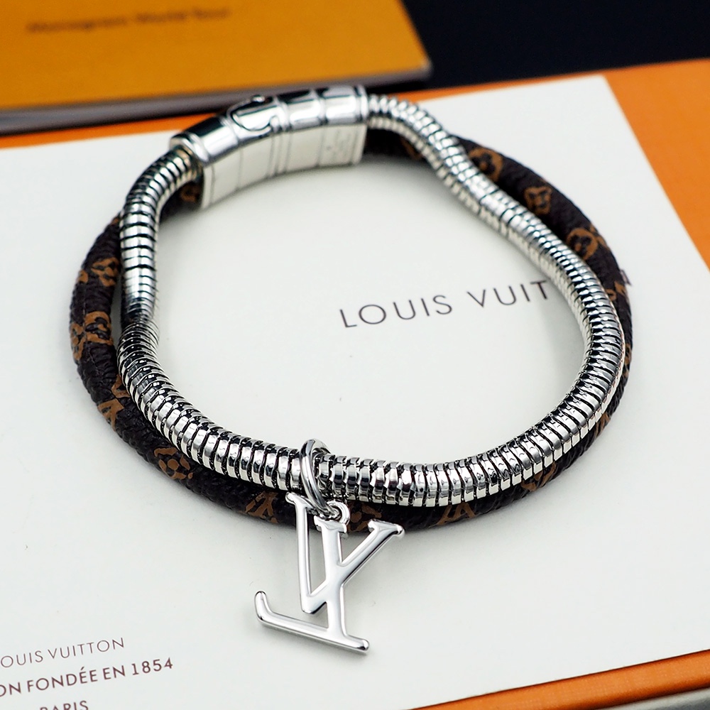 Louis Vuitton Monogram Swirl Bracelet   M8579E - FashionPlug