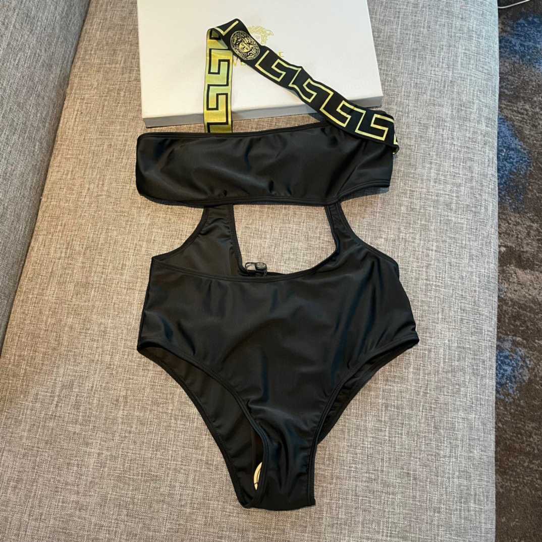 Versace Greca Cut Out Detailed Swimsuit - FashionPlug