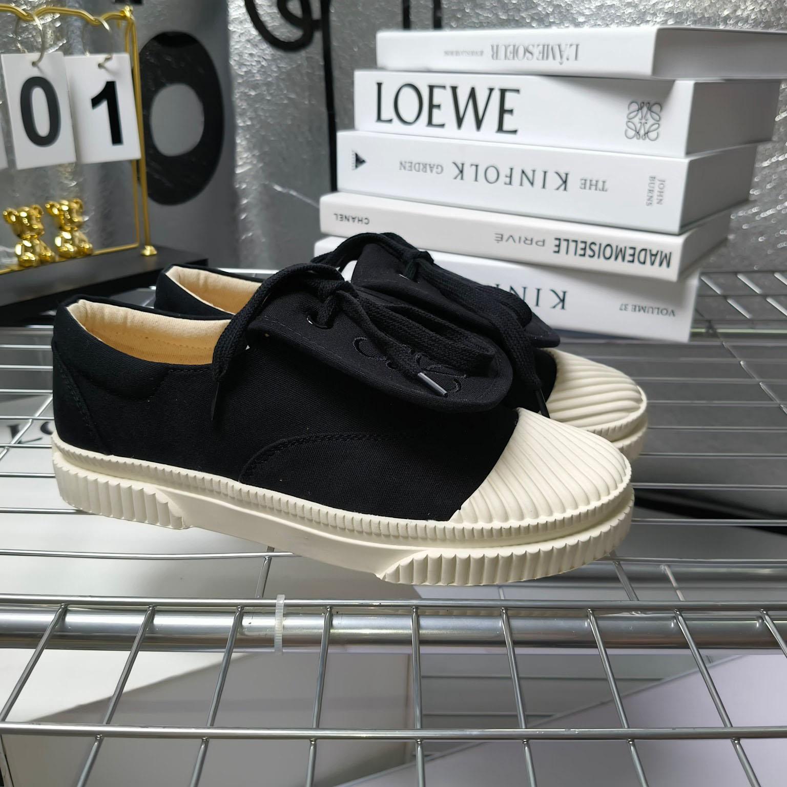 Loewe Anagram Embroidered Flap Low-Top Sneakers - FashionPlug