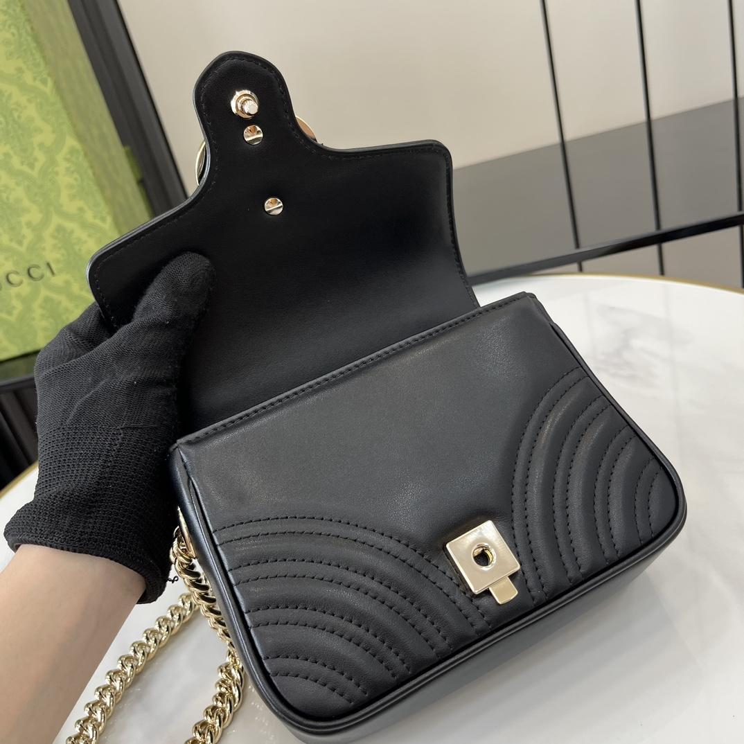 Gucci GG Marmont Mini Top Handle Bag - FashionPlug