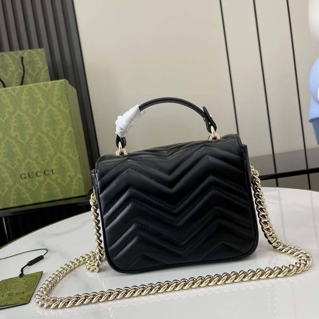Gucci GG Marmont Mini Top Handle Bag - FashionPlug