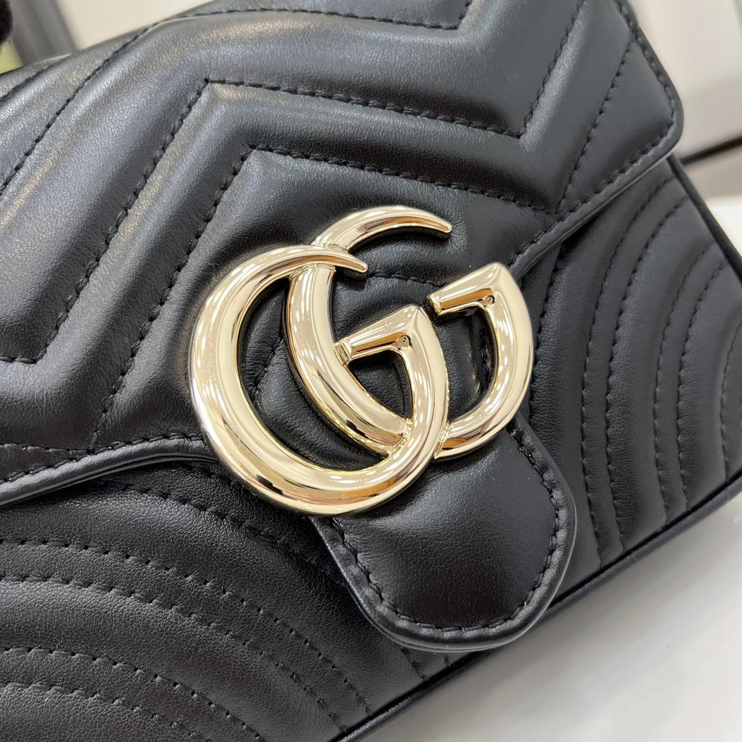 Gucci GG Marmont Mini Top Handle Bag - FashionPlug