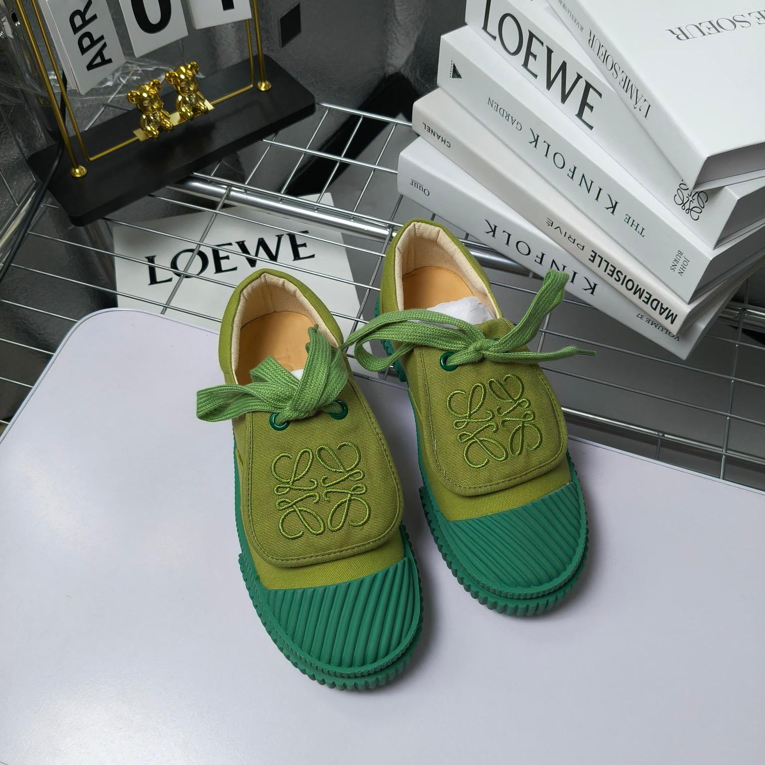 Loewe x Paula’s Ibiza Denim Flap Sneakers - FashionPlug