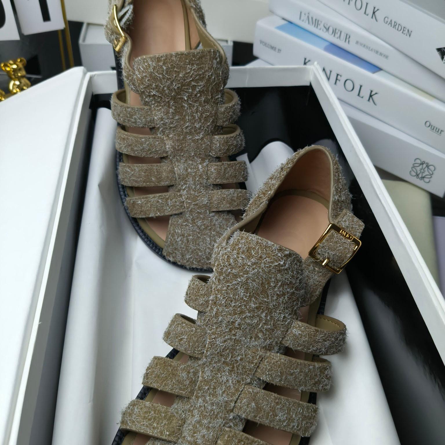 Loewe Campo Sandal In Brushed Suede - FashionPlug