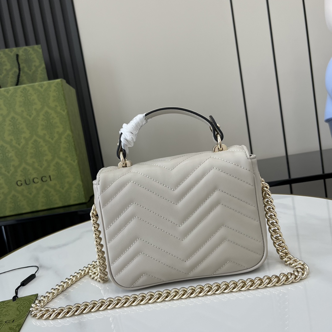 Gucci GG Marmont Mini Top Handle Bag - FashionPlug