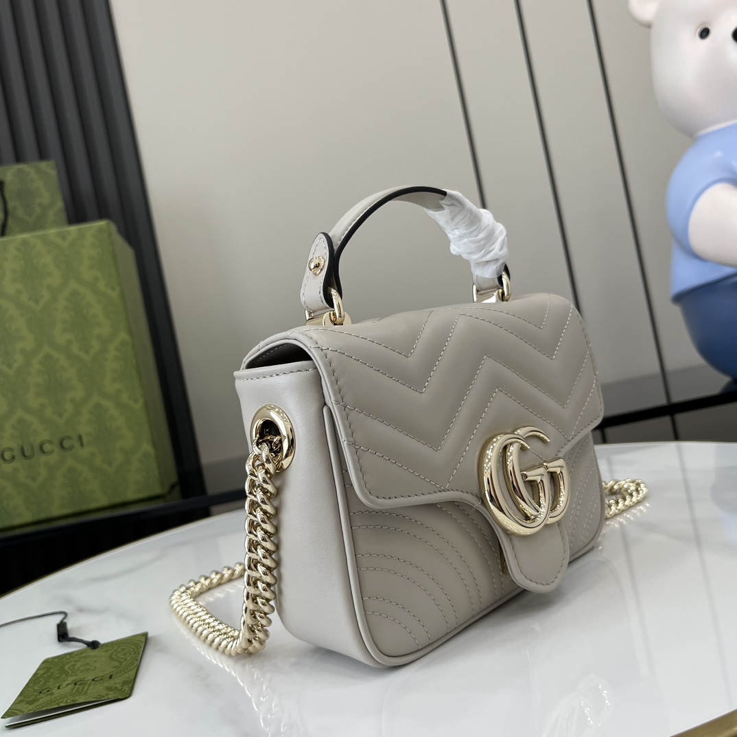 Gucci GG Marmont Mini Top Handle Bag - FashionPlug