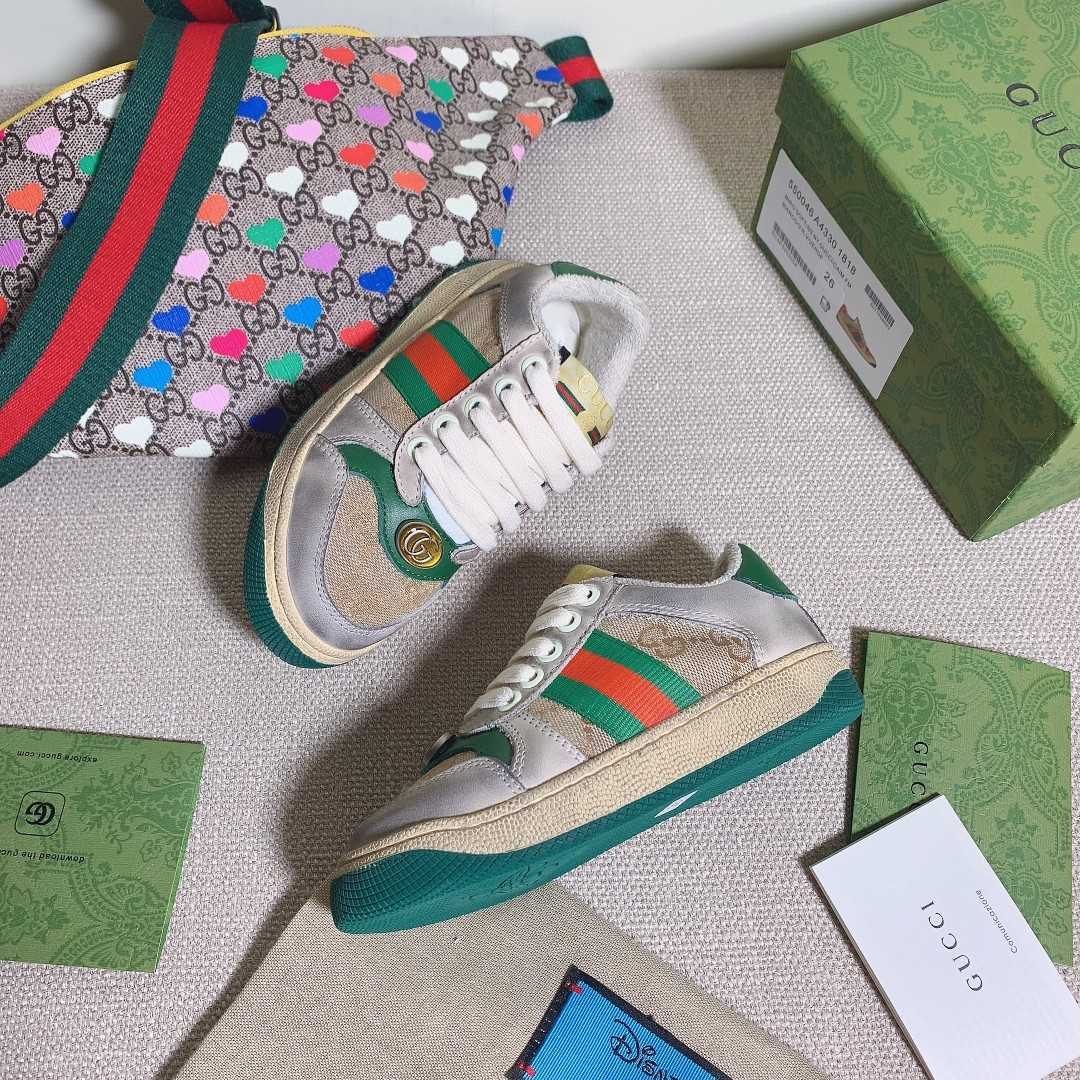Gucci  Kids Screener Trainer With Web - FashionPlug
