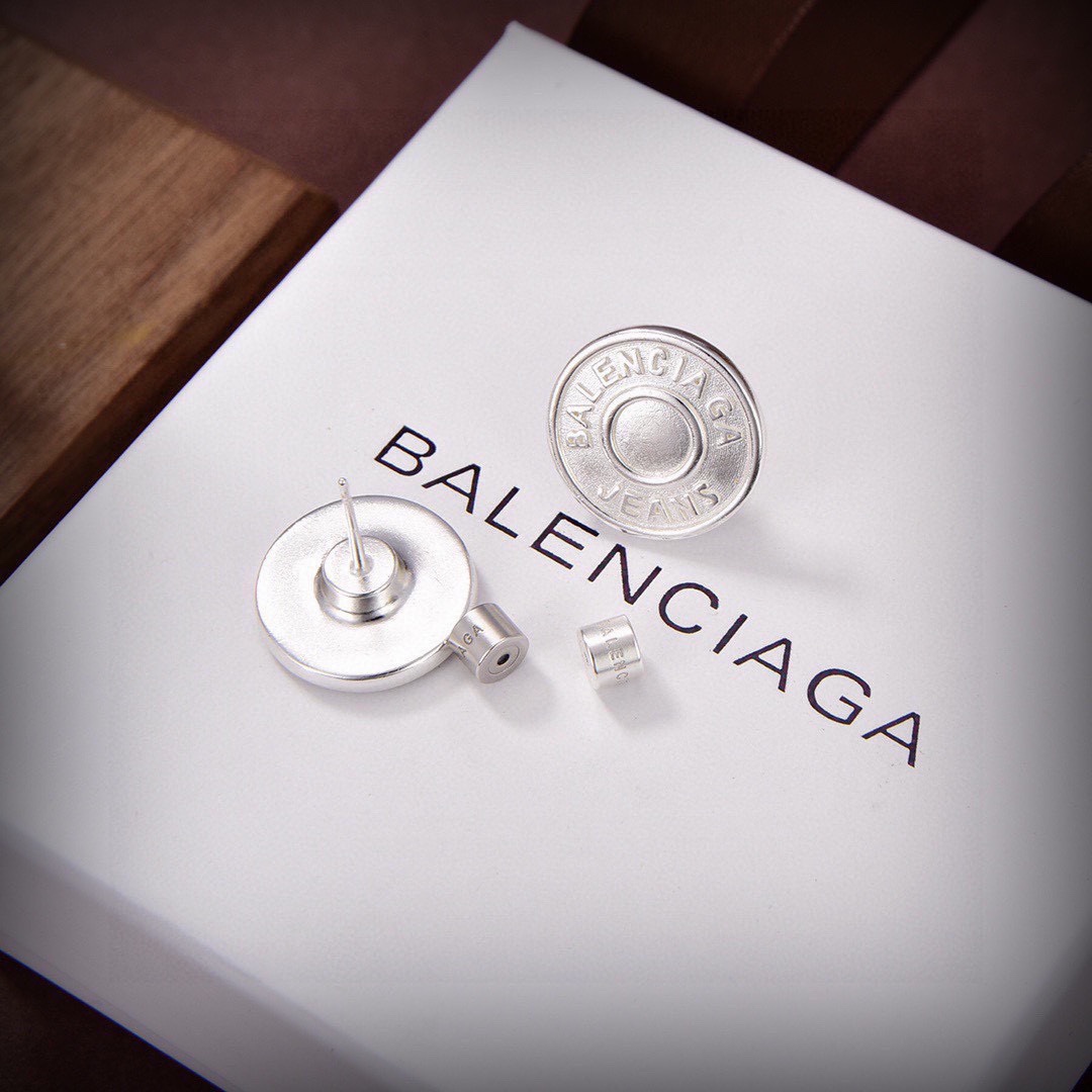 Balenciaga Jeans Stud Earrings - FashionPlug