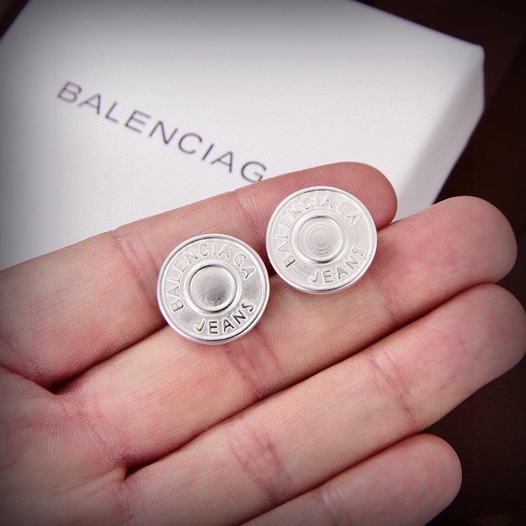 Balenciaga Jeans Stud Earrings - FashionPlug