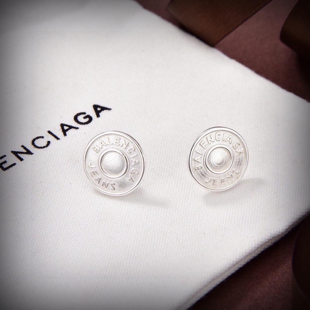 Balenciaga Jeans Stud Earrings - FashionPlug