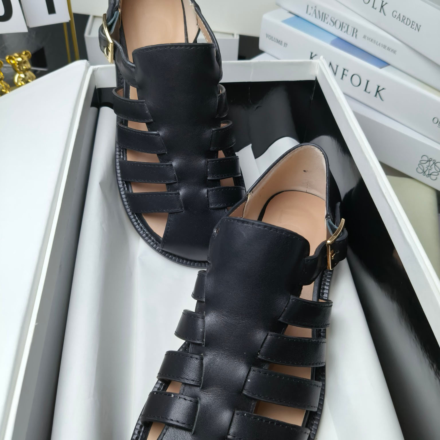 Loewe Campo Sandal In Waxed Calfskin - FashionPlug