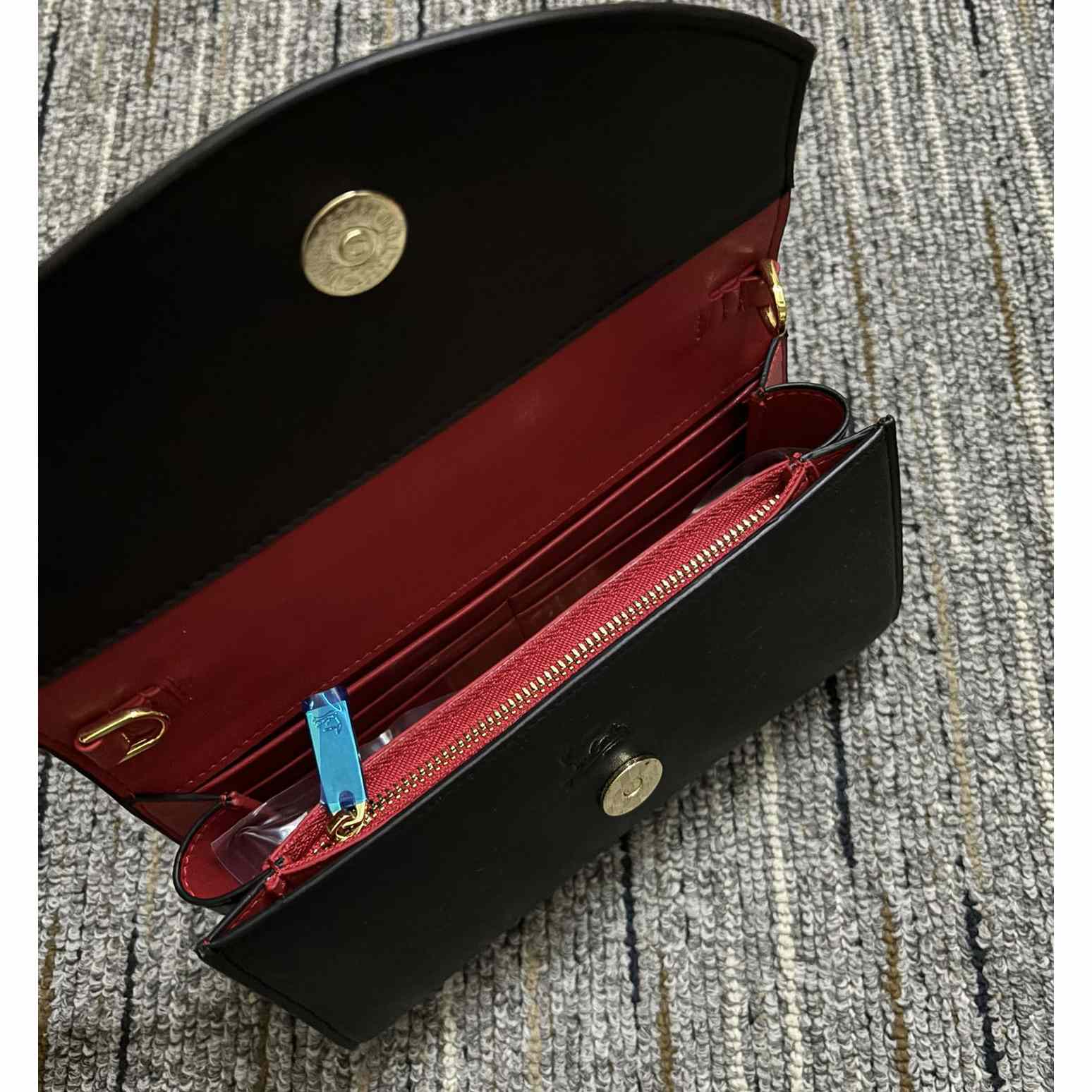 Christian Louboutin Leather Wallet On Chain  - FashionPlug