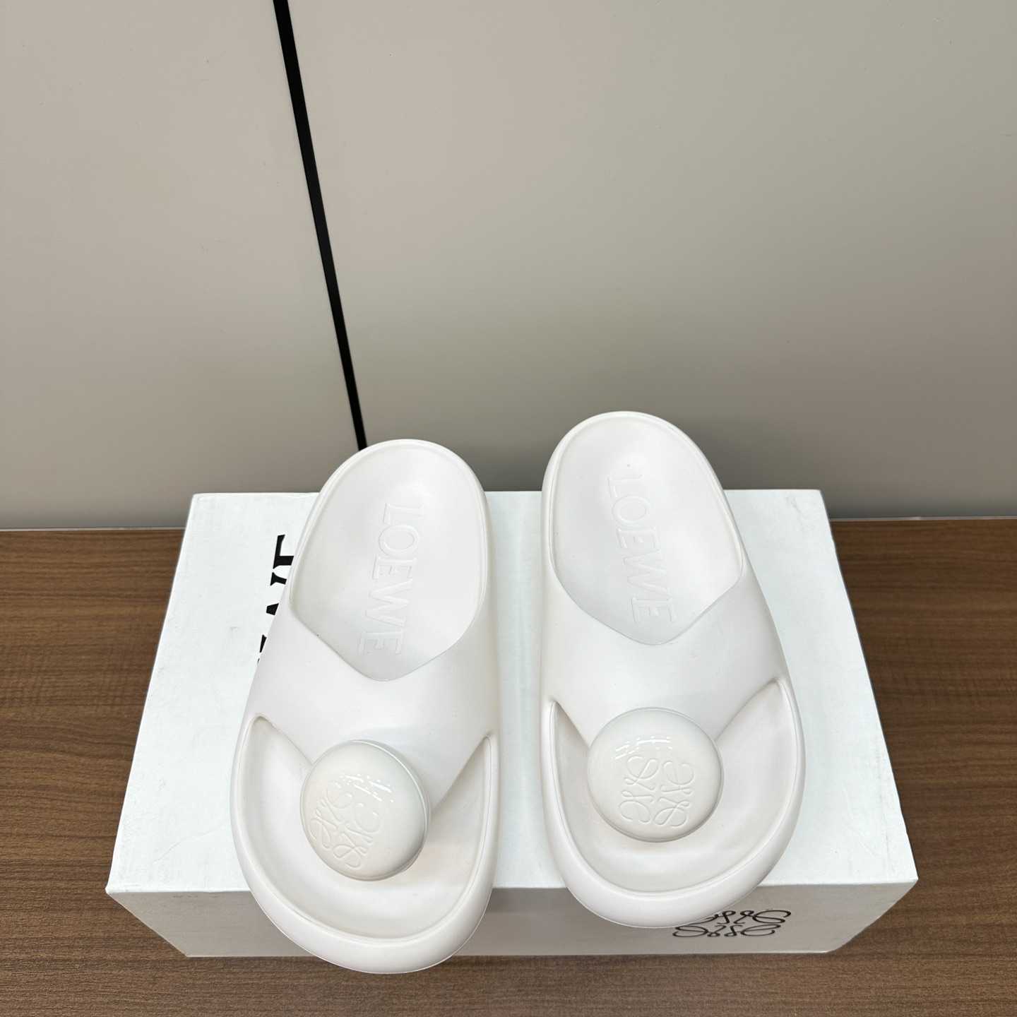 Loewe Paula's Ibiza Bubble Rubber Thong Sandals - FashionPlug