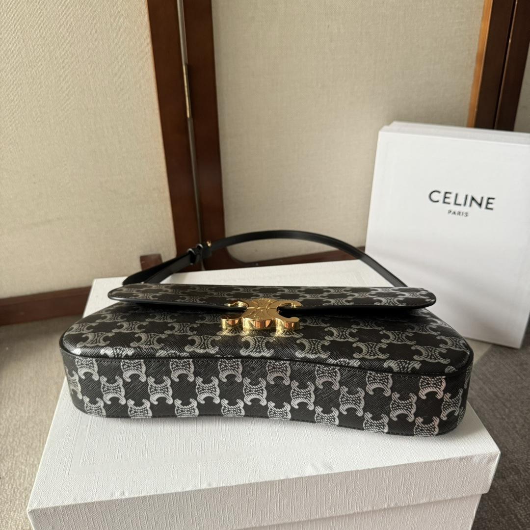 Celine Medium Celine Lola Bag In Triomphe Canvas Two-tone  - FashionPlug