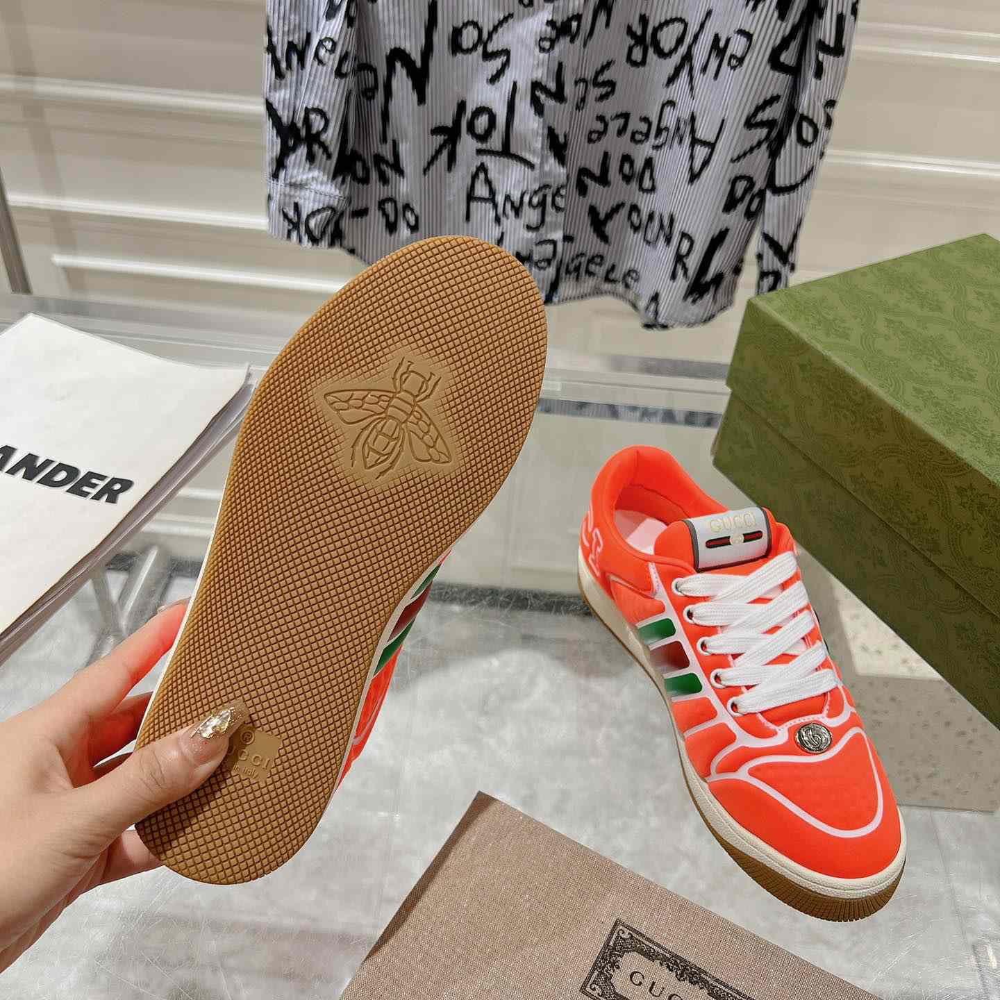 Gucci Screener Sneaker With Web - FashionPlug