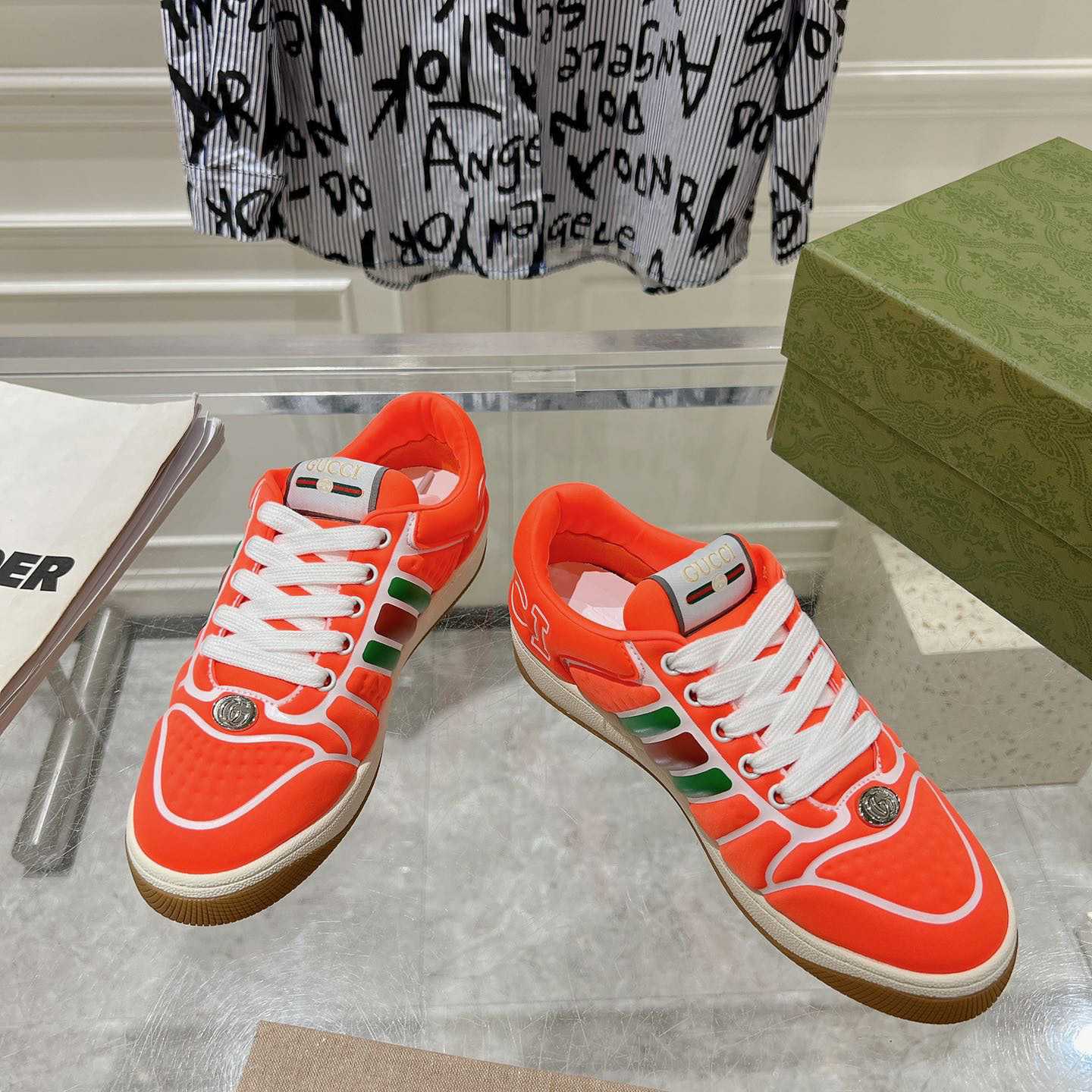 Gucci Screener Sneaker With Web - FashionPlug