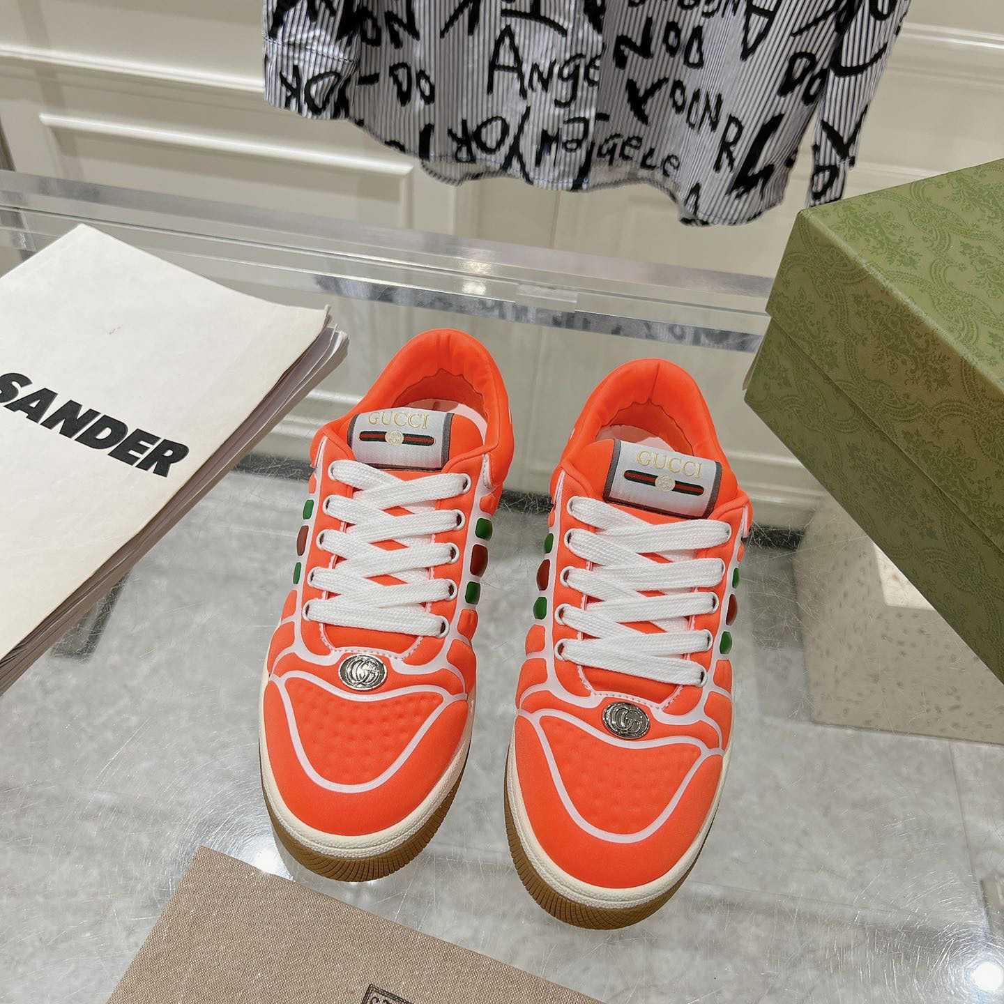 Gucci Screener Sneaker With Web - FashionPlug