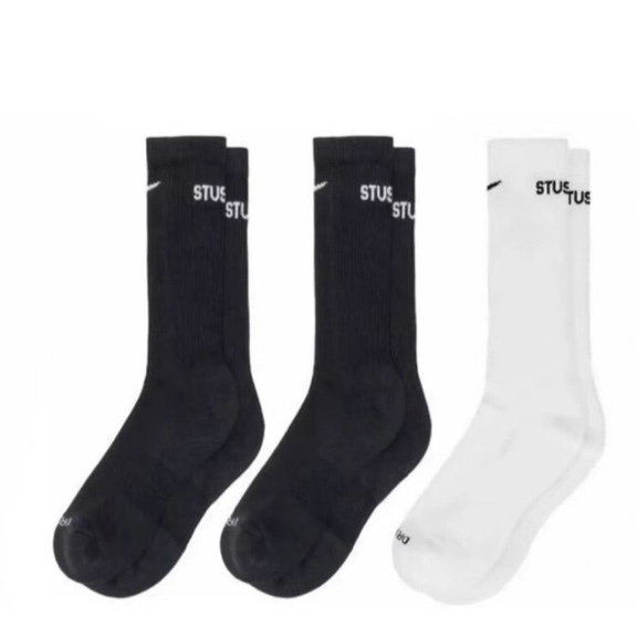 Nike x Stussy Everyday Plus Crew Socks /Box - FashionPlug