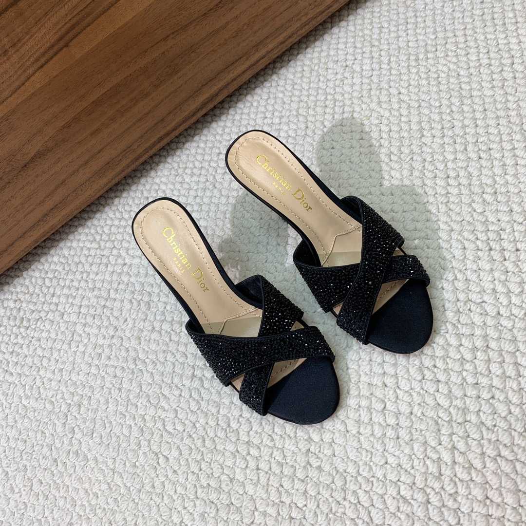 Dior Tribales Heeled Slide - FashionPlug