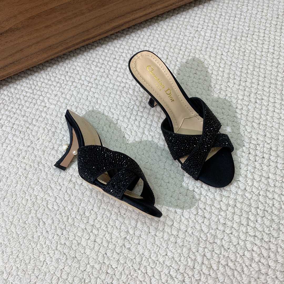 Dior Tribales Heeled Slide - FashionPlug