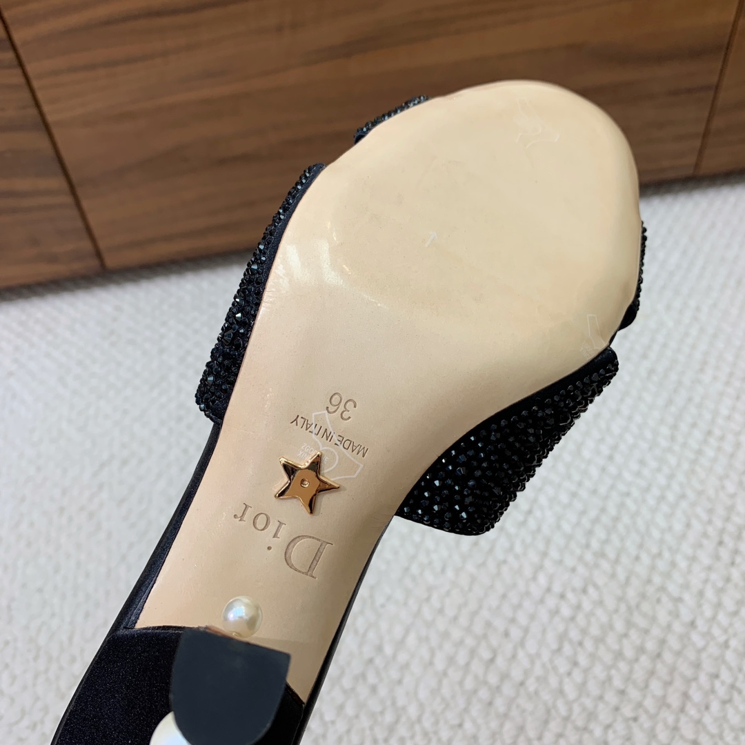 Dior Tribales Heeled Slide - FashionPlug