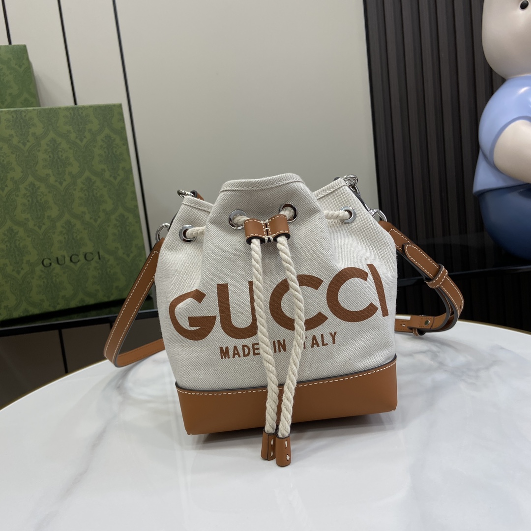 Gucci Mini Shoulder Bag With Gucci Print - FashionPlug