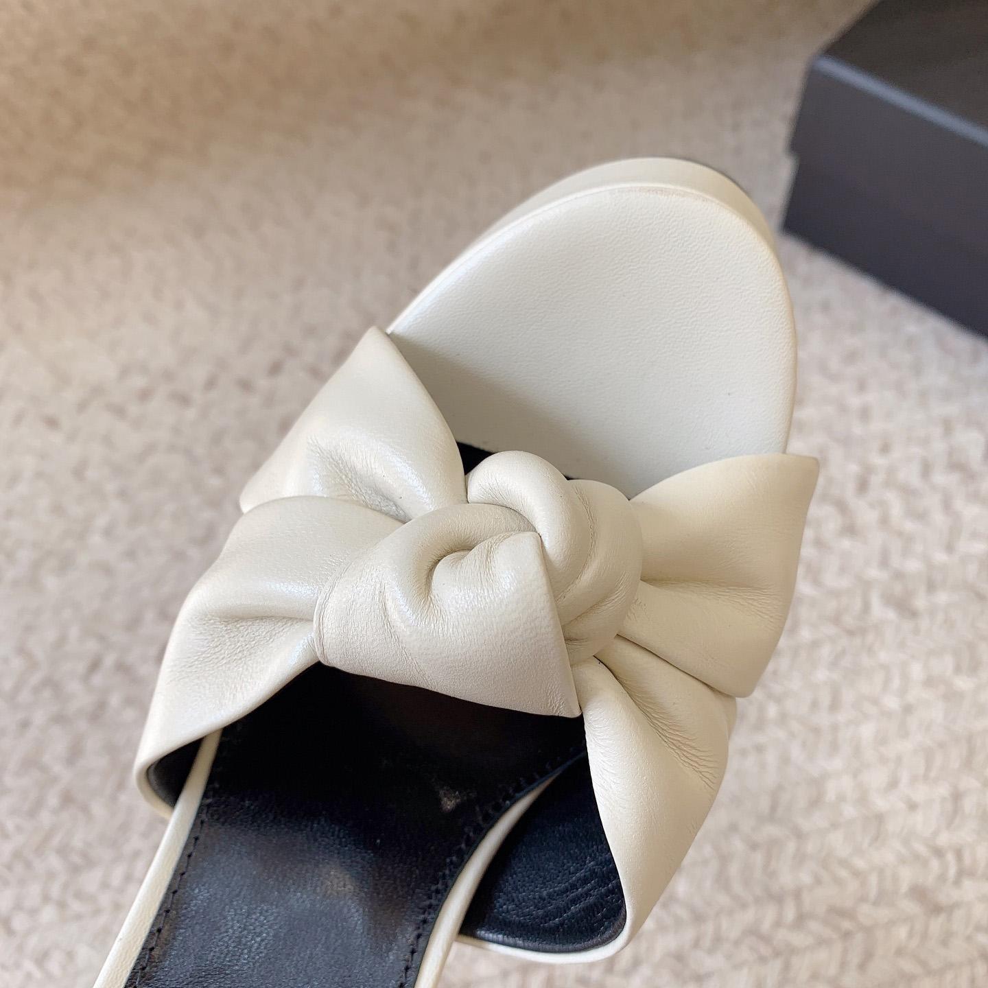 Saint Laurent Bianca Platform Sandals In Smooth Leather - FashionPlug