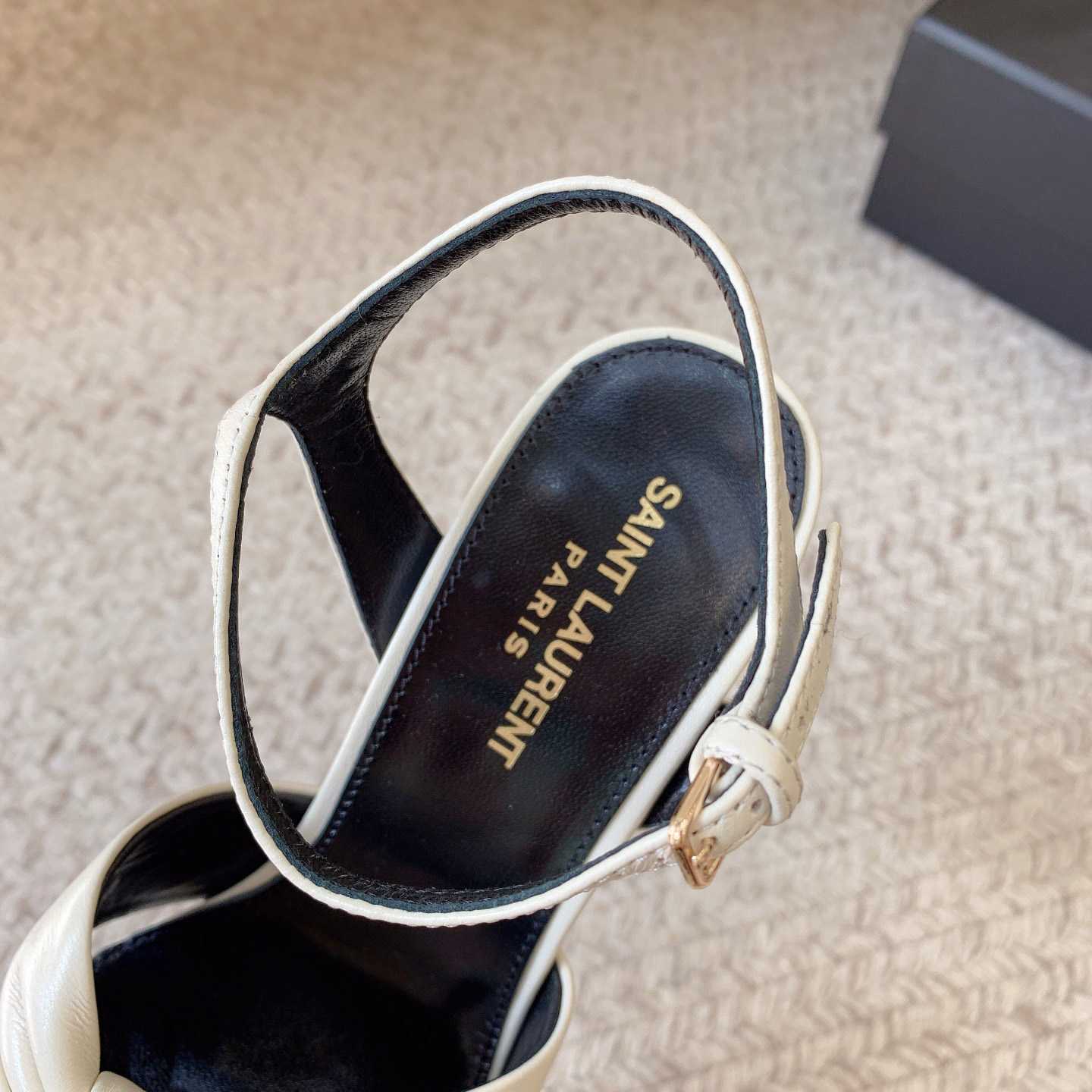 Saint Laurent Bianca Platform Sandals In Smooth Leather - FashionPlug