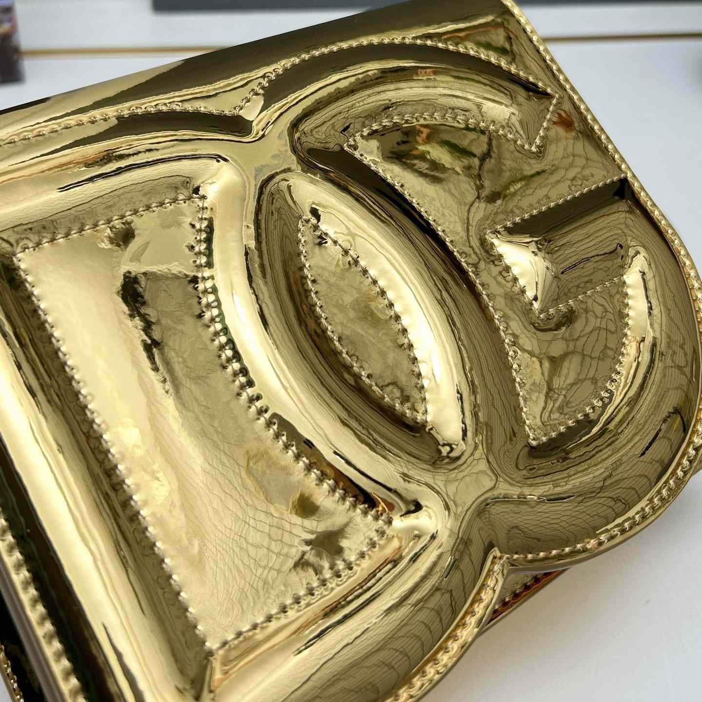 Dolce & Gabbana Metallic Logo Bag  (16*20*5.5cm) - FashionPlug