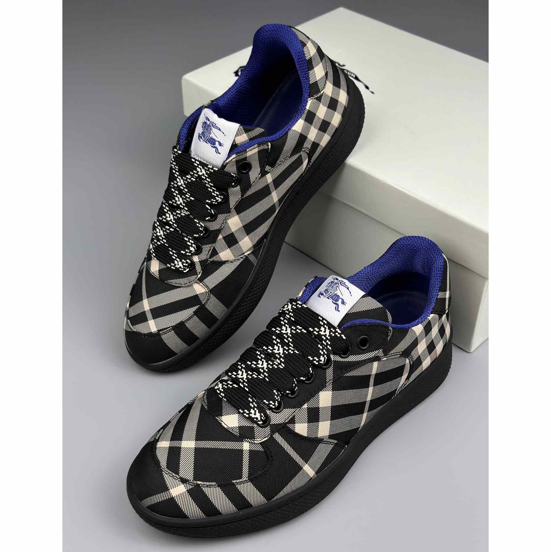 Burberry Check Terrace Sneakers - FashionPlug
