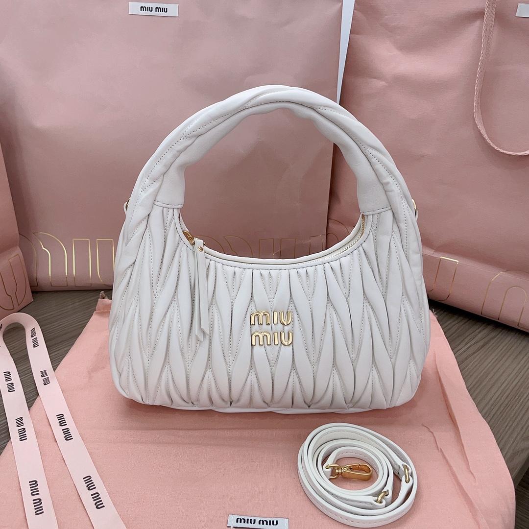 Miu Miu Wander Hobo Bag (25X18X7cm) - FashionPlug