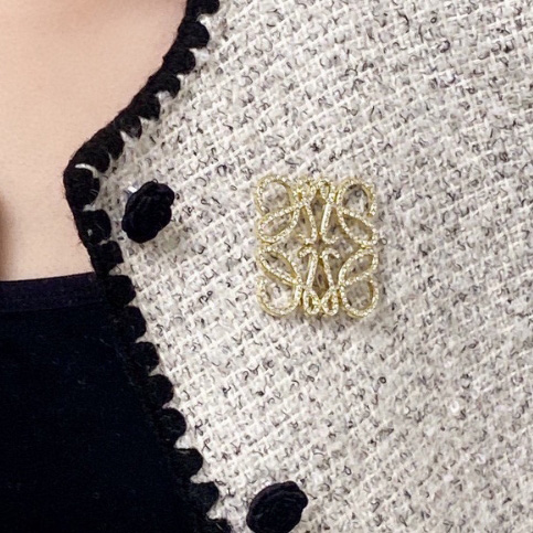 Loewe Anagram Brooch - FashionPlug