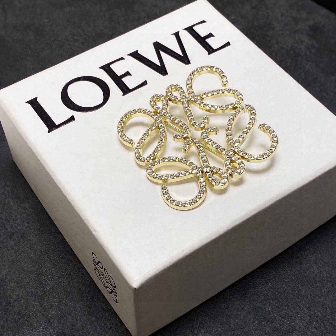 Loewe Anagram Brooch - FashionPlug
