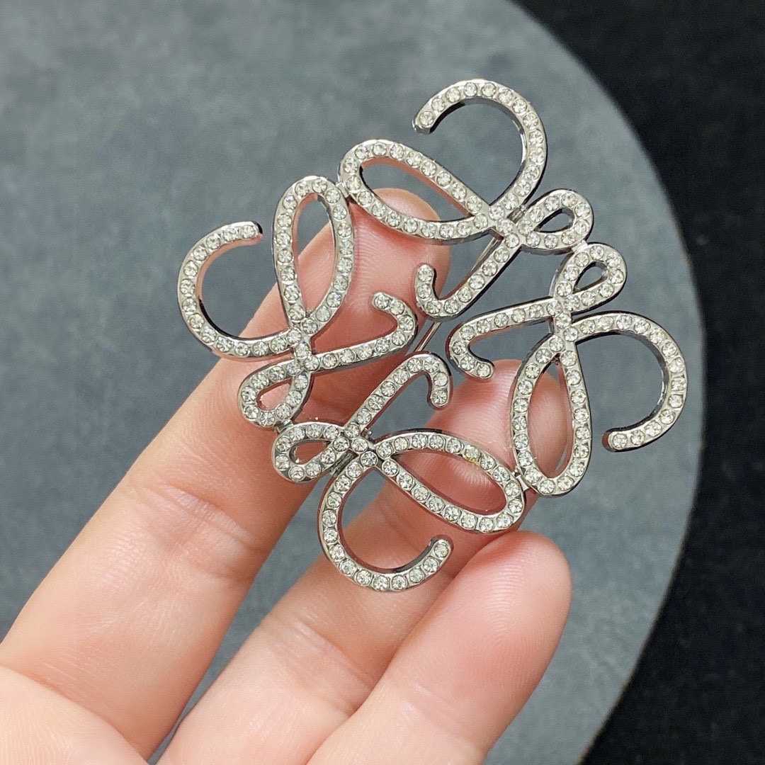 Loewe Anagram Brooch - FashionPlug