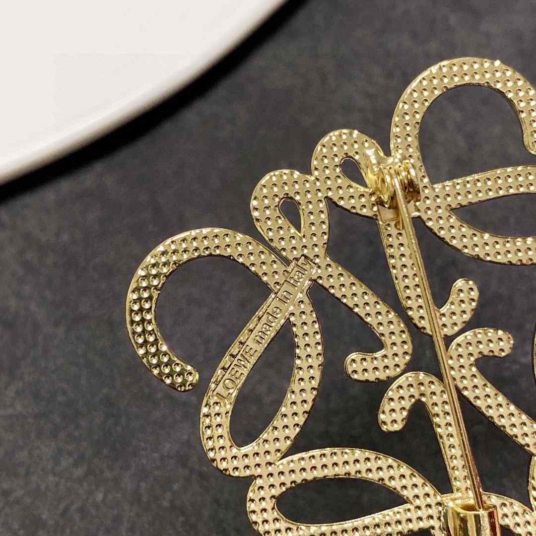 Loewe Anagram Brooch - FashionPlug