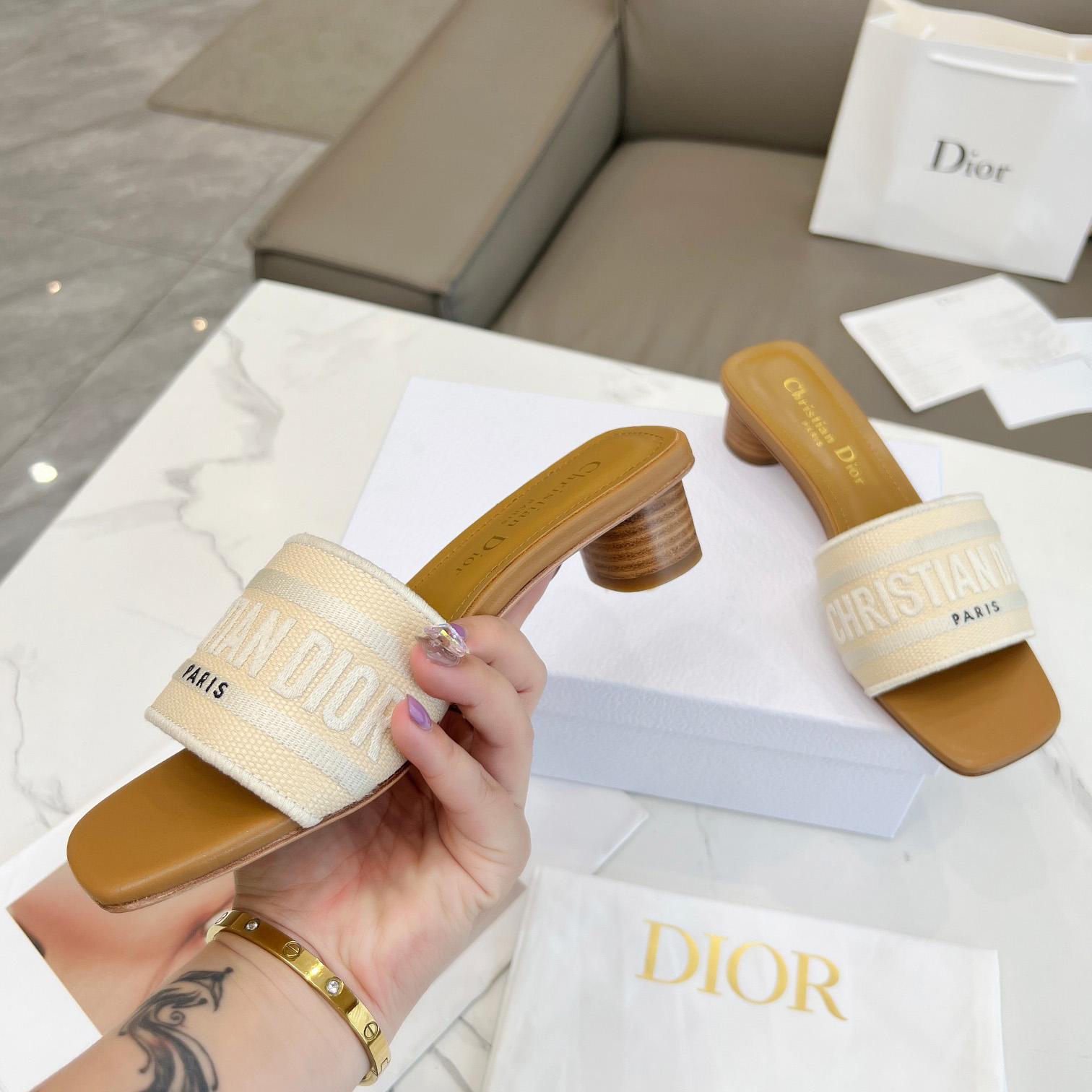 Dior Dioriviera Dway Heeled Slide - FashionPlug
