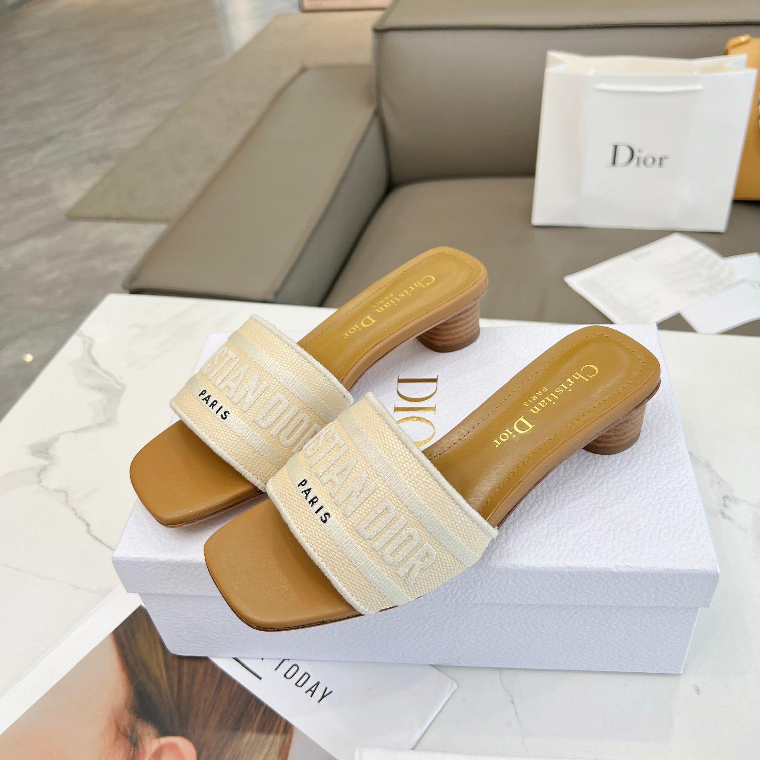 Dior Dioriviera Dway Heeled Slide - FashionPlug