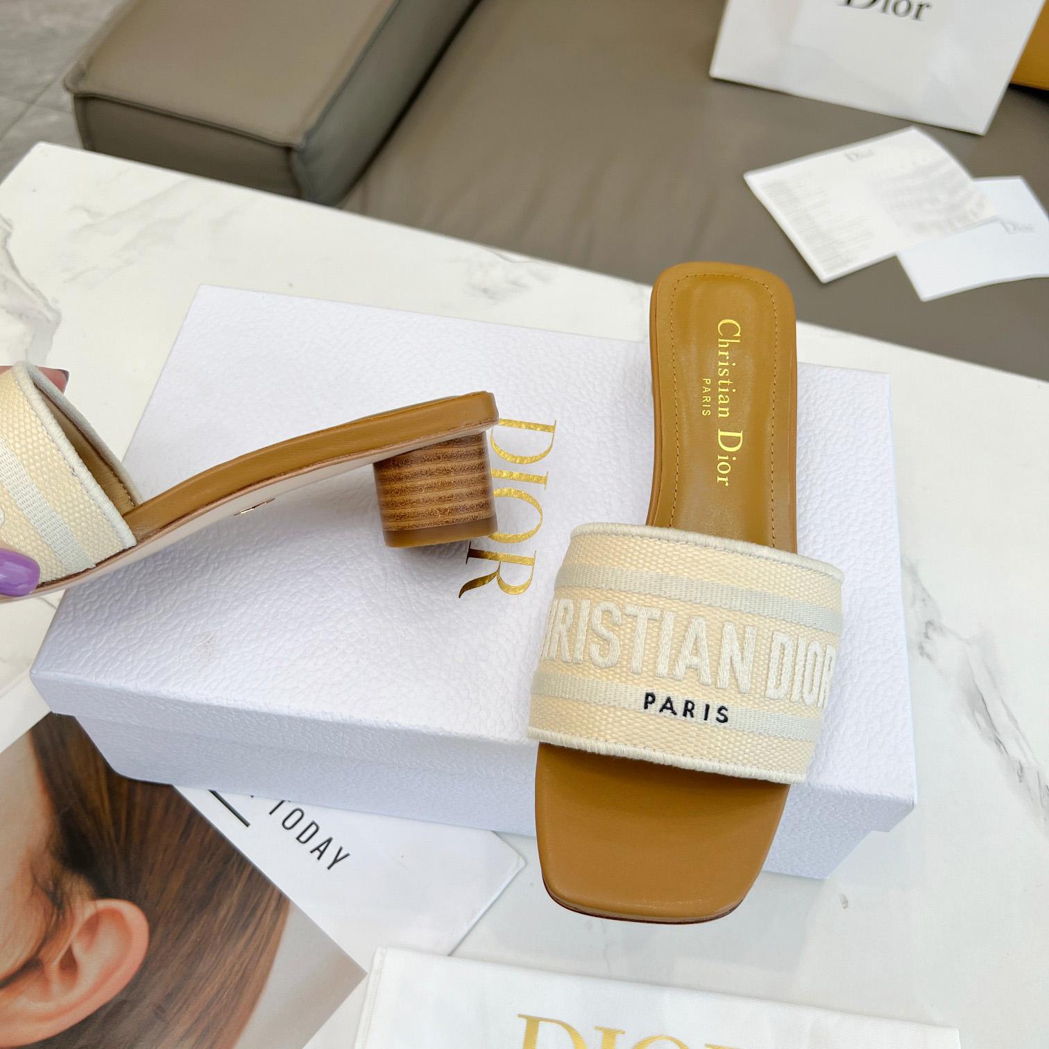 Dior Dioriviera Dway Heeled Slide - FashionPlug