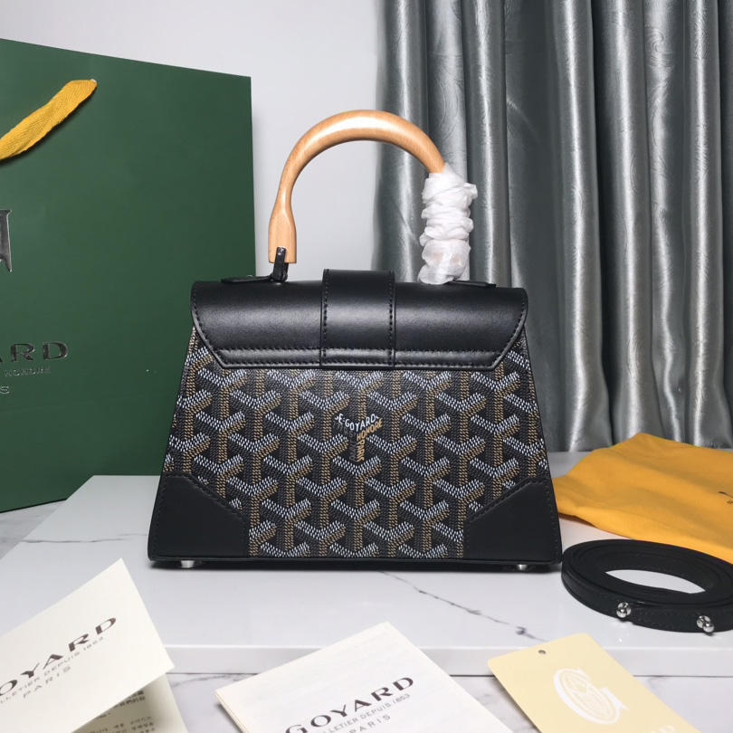 Goyard Goyardine Structure Mini Saigon Black  （ 20-14.5-9cm） - FashionPlug
