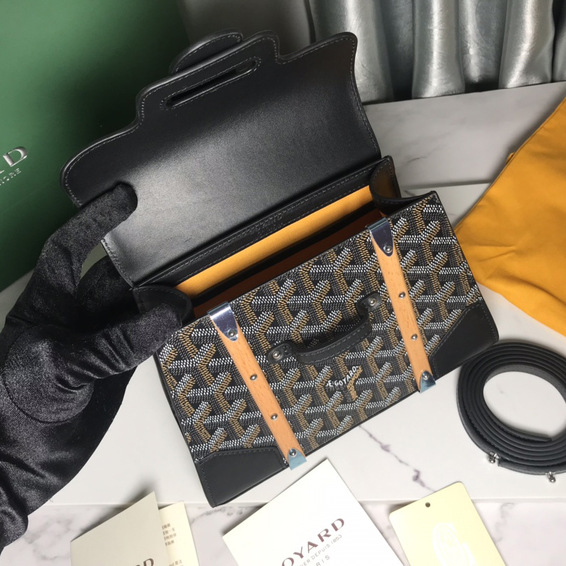 Goyard Goyardine Structure Mini Saigon Black  （ 20-14.5-9cm） - FashionPlug